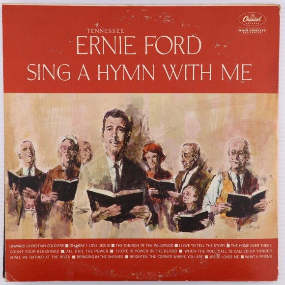 Tennessee Ernie Ford, Sing A Hymn With Me 1960 Vinyl LP Record Scranton TAO-1332 - Picture 2 of 16